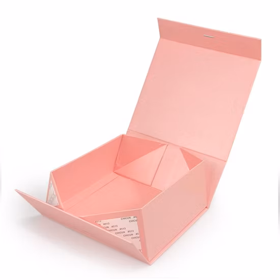 Caja de zapatos de ropa plegable con tapa portátil de papel rígido con tapa magnética